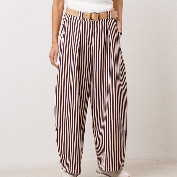 striped wide-leg pants