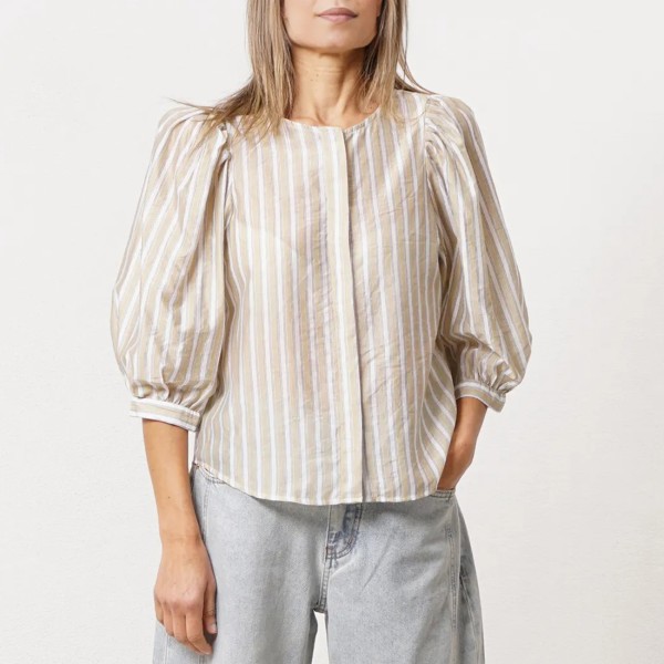 Blouse with balloon sleeves