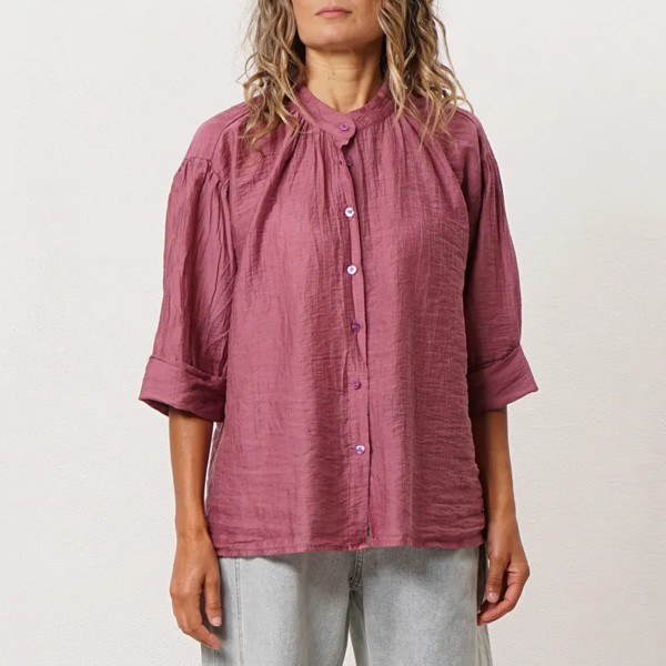 Tencel gathered blouse (crinkled)