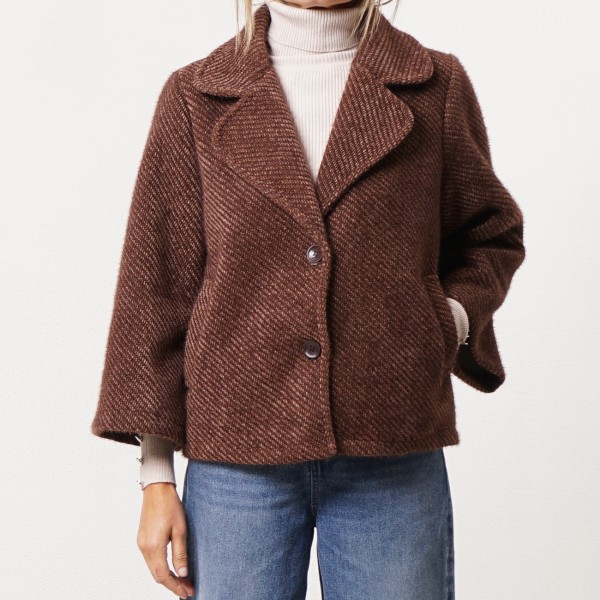 jacket made of mixed fabrics