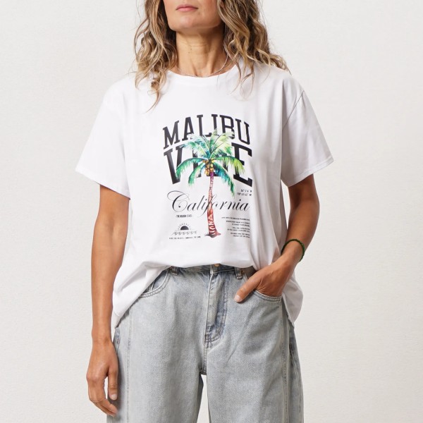 Cotton/elastane t-shirt (print)