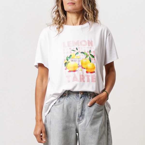 Cotton/elastane t-shirt (print)