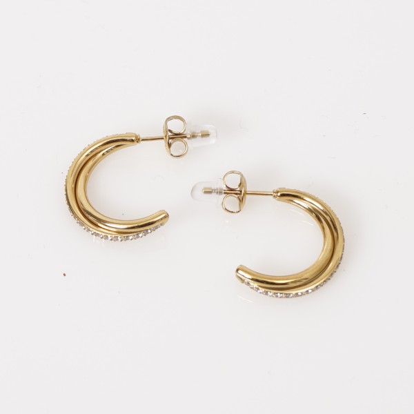 stainless steel earrings with pearls (surgical steel) nickel-free