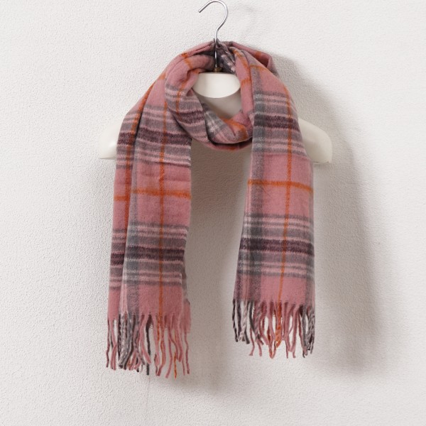Cashmere fringed scarf