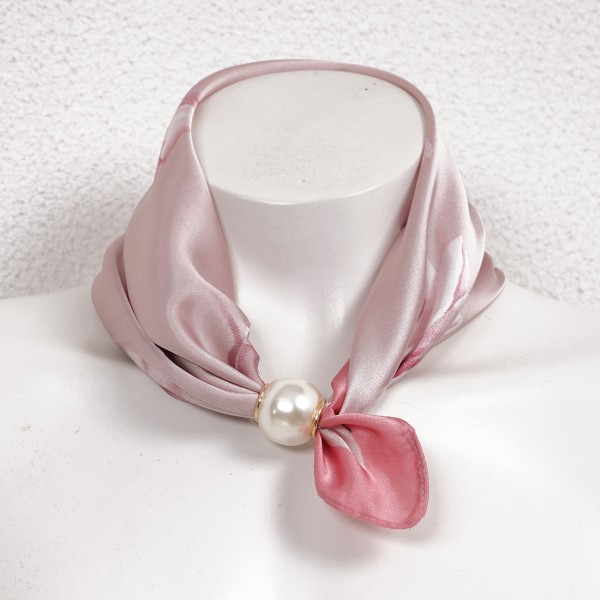 Silk/viscose scarf with pearl (magnet)