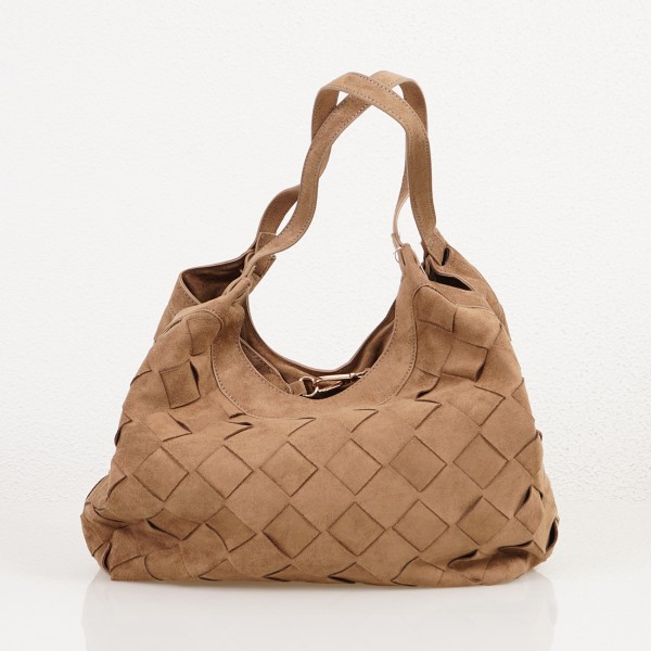 Braided leather bag