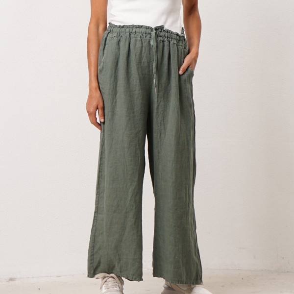 Elephant leg pants 100% linen (premium)