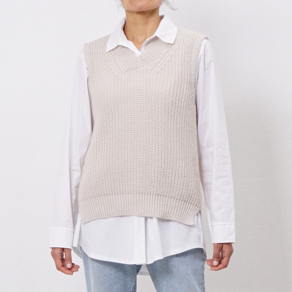 knit vest - english stitch
