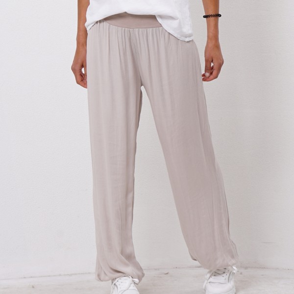 viscose trousers with mesh waistband