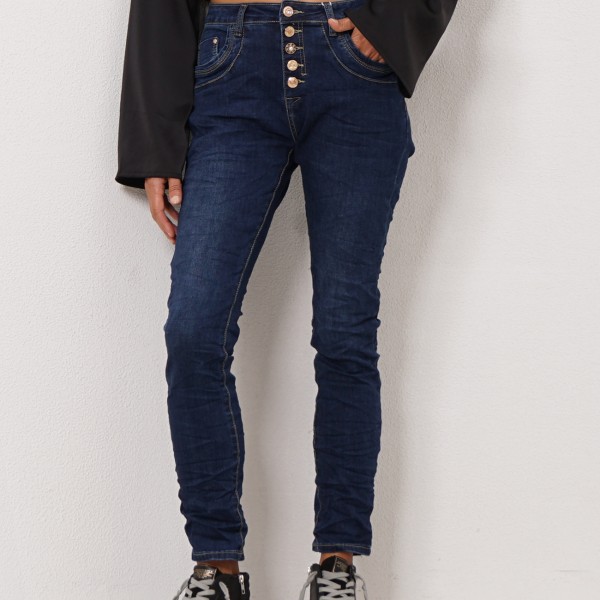 jeans with buttons and elastane