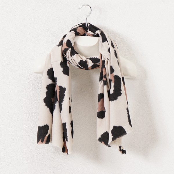 animal print scarf with wool (soft touch)