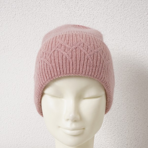 knitted hat with angora