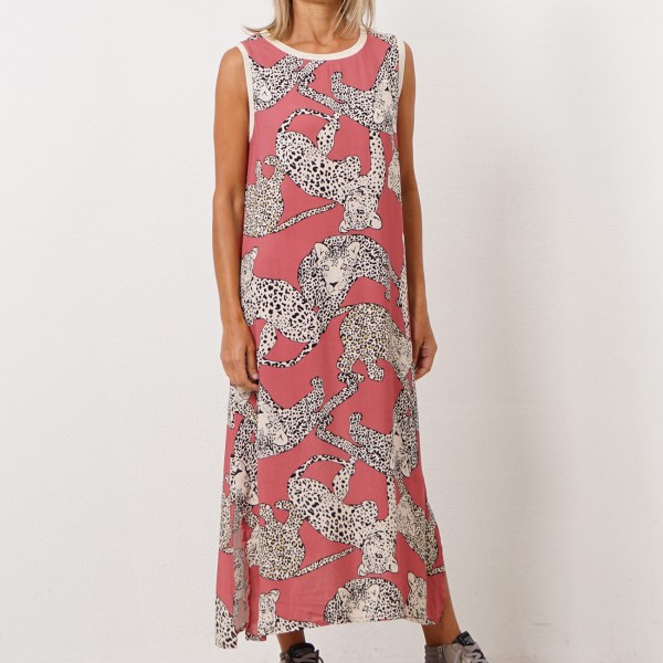 viscose dress with lurex