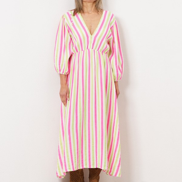 striped cotton dress (rustic)