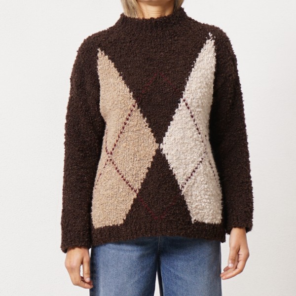 Jacquard knit sweater
