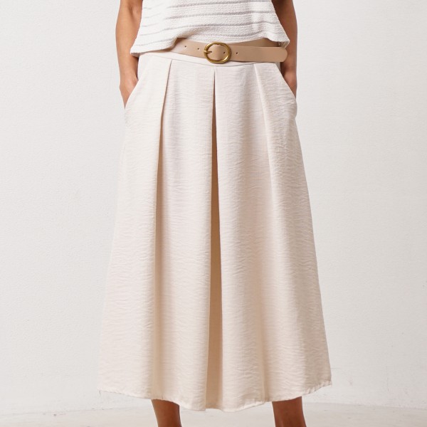 A-line crepe skirt