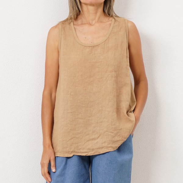 linen/cotton lace blouse