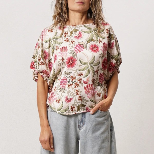 Satin blouse with rayon (premium)