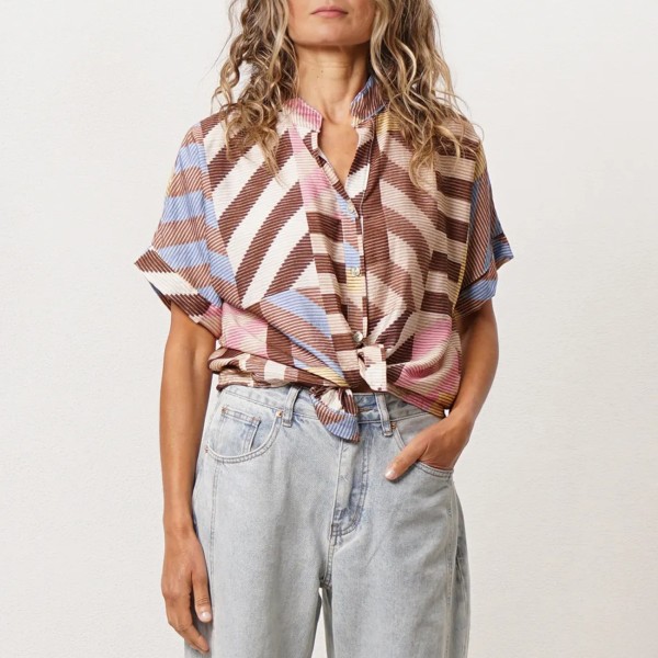 Printed viscose blouse