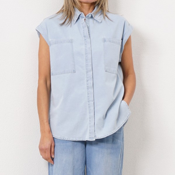 vintage denim blouse