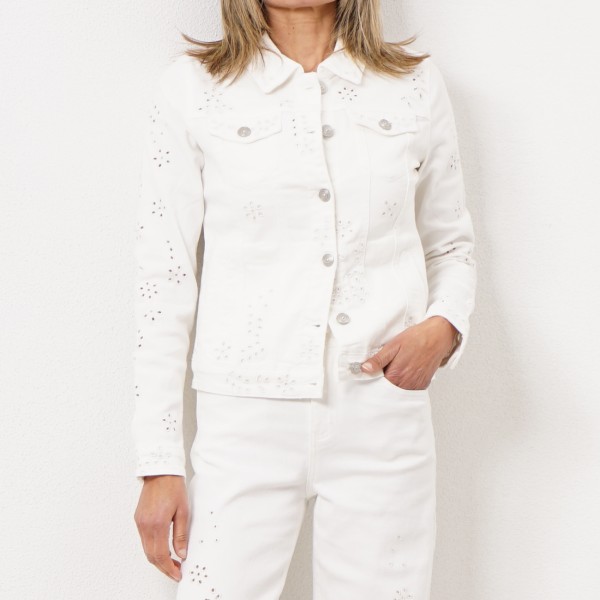jacket embroidered c/ spandex