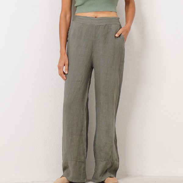 100% linen trousers