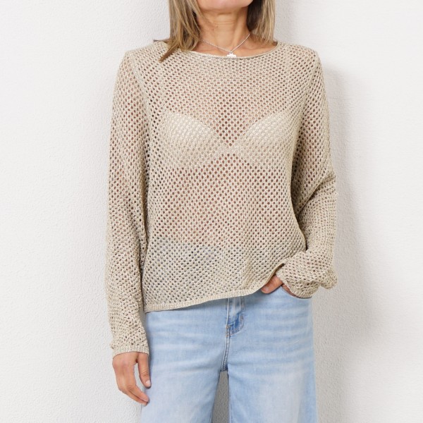 mesh in open tricôt