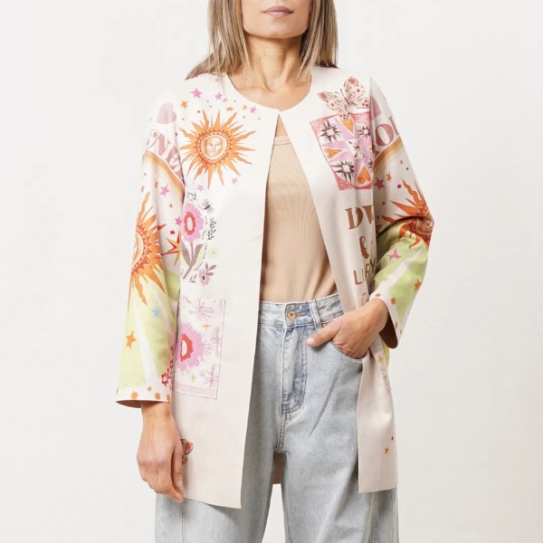 suede print jacket