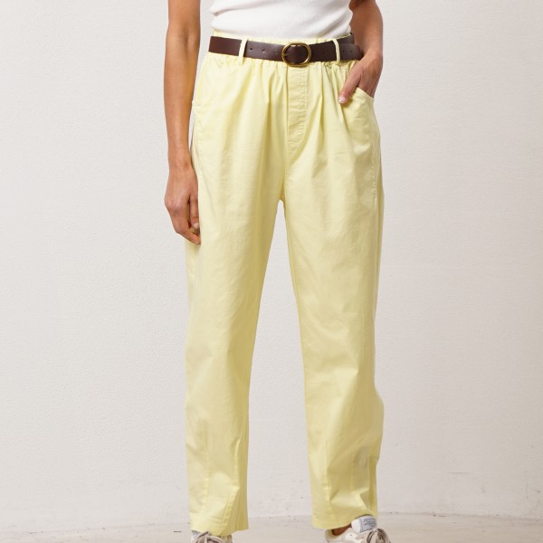 Cotton pants with belt