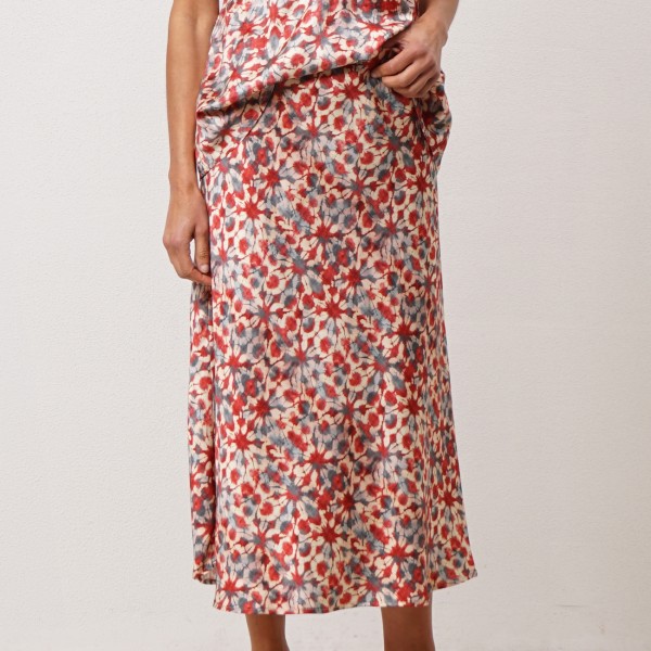 Satin circle skirt with rayon (premium)