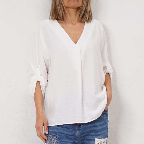 blouse with/ pleat