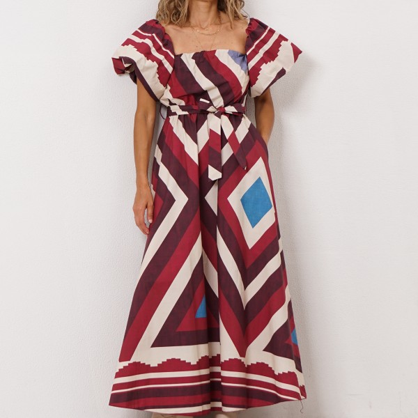 cotton print dress