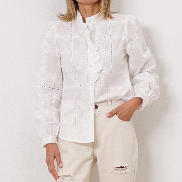 blouse in English embroidery