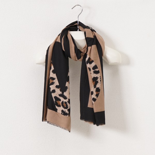 Viscose and wool scarf