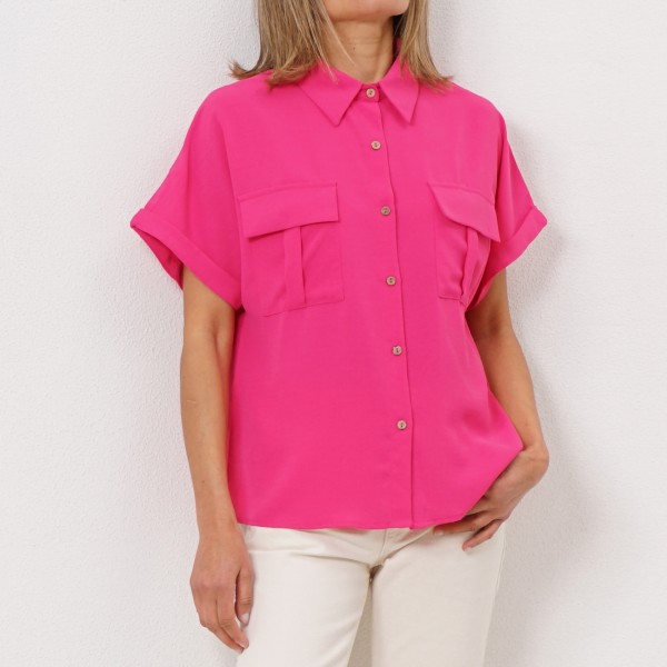 safari blouse with pockets