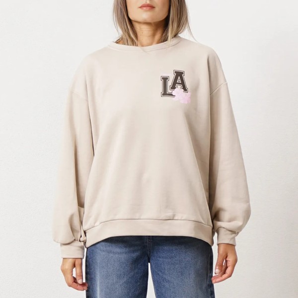 sweat em felpa  de algodão oversize