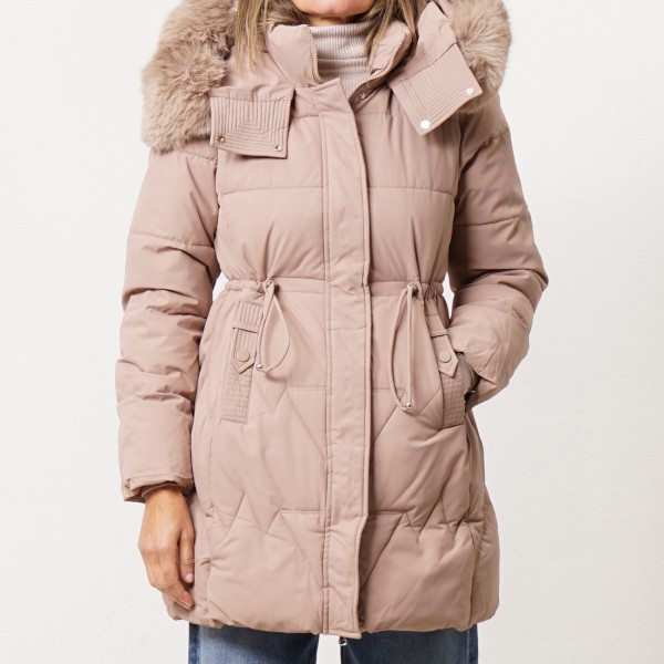 casaco acolchoado c/ capuz