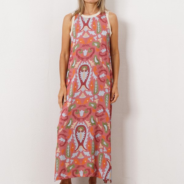 vestido acetinado c/ rayon