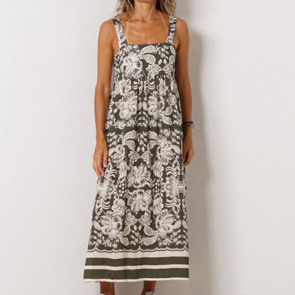 vestido c/ franzidos em crepe