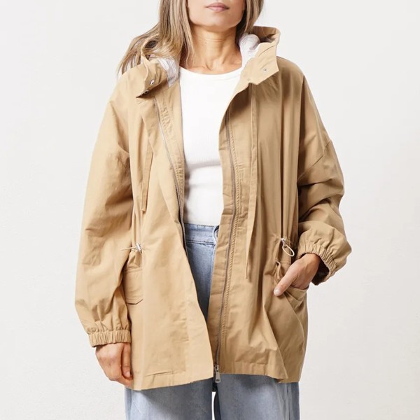 parka oversize em tela de algodão (premium)