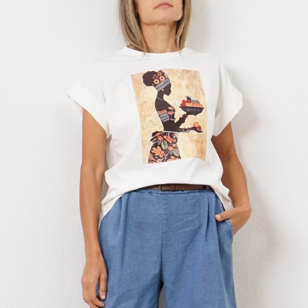 tshirt vintage c/ estampa (c/ elastano)