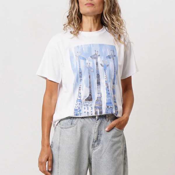  tshirt em algodão c/ elastano + estampa