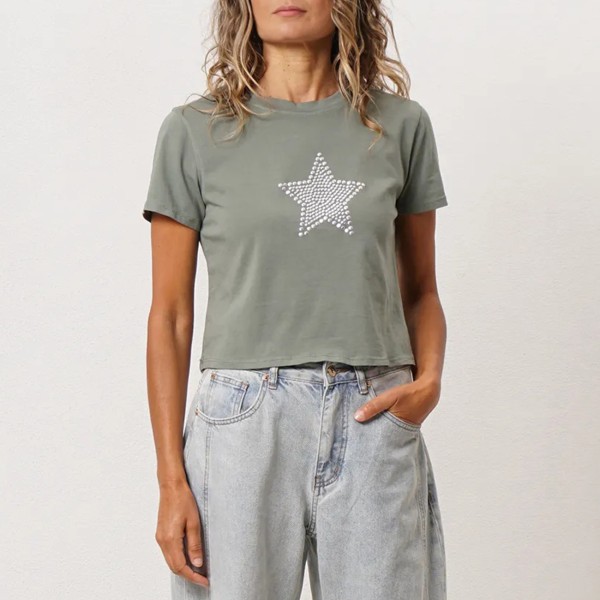 tshirt vintage c/ transfers (estrela)