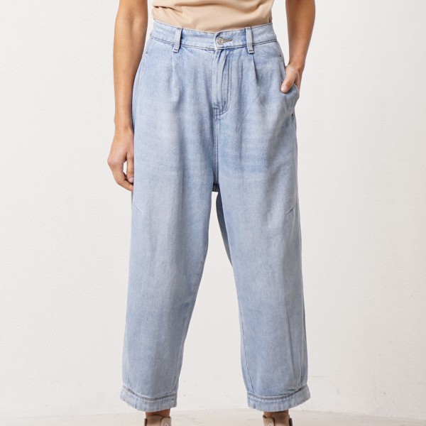 calça de balão em ganga vintage 