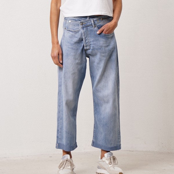 calça de balão em ganga vintage