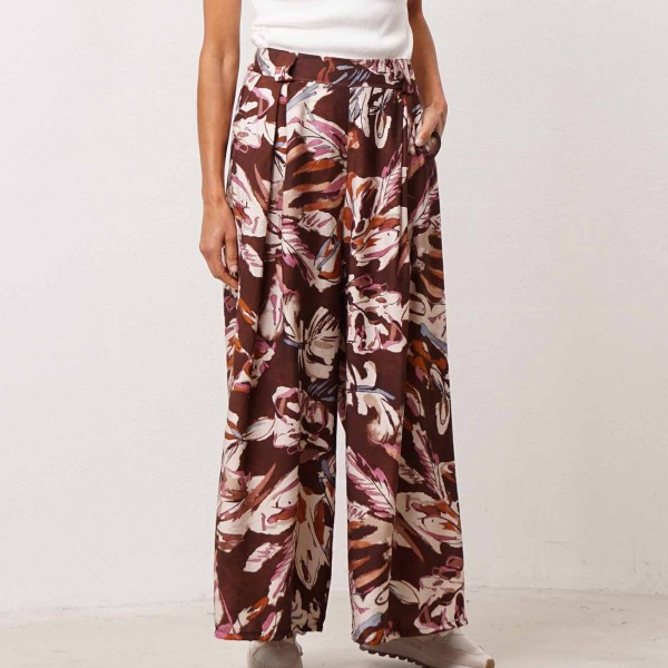 pantalonas c/ macho estampadas em crepe