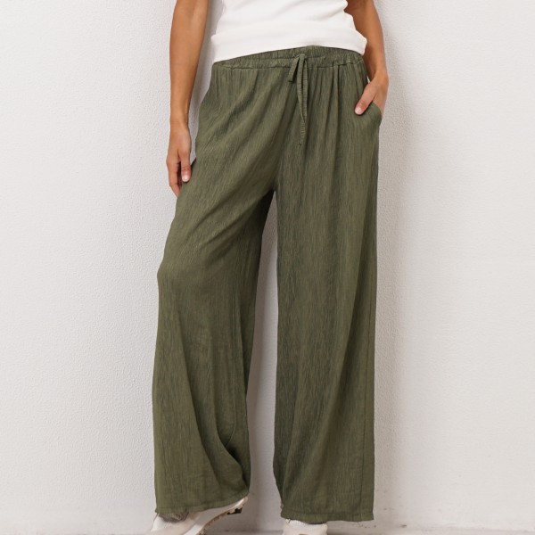 pantalonas tecido bambum c/ atilhos (cós)