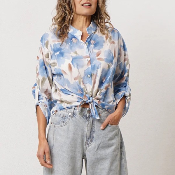 blusa estampada (100% algodão)