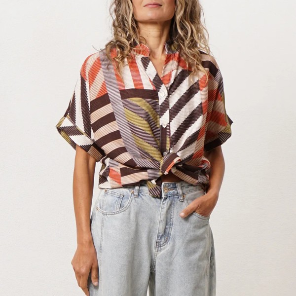 blusa estampada em viscose