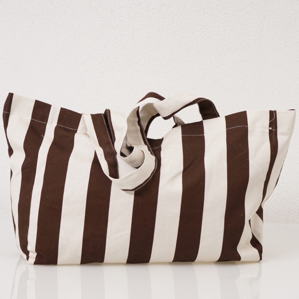 saco de riscas em sarjão 100% algodão